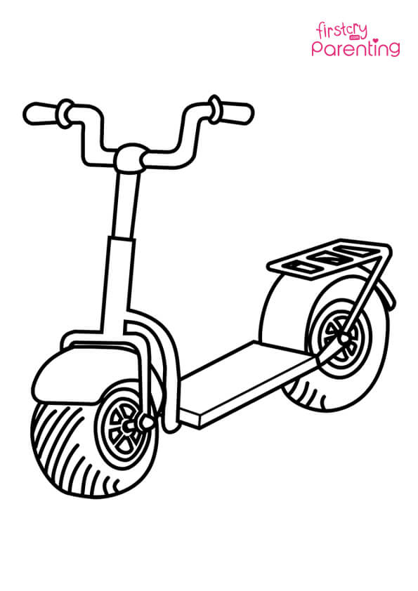 Kick Scooter Coloring Page