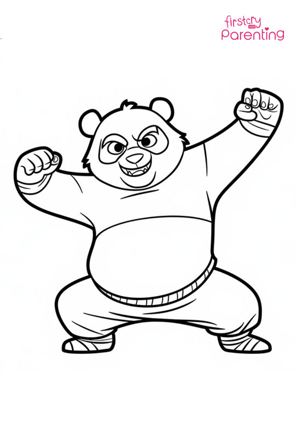 Kung fu Panda Coloring Page
