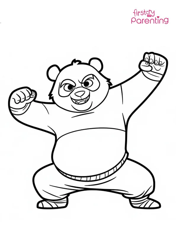 Kung fu Panda Coloring Page Colouring Pages