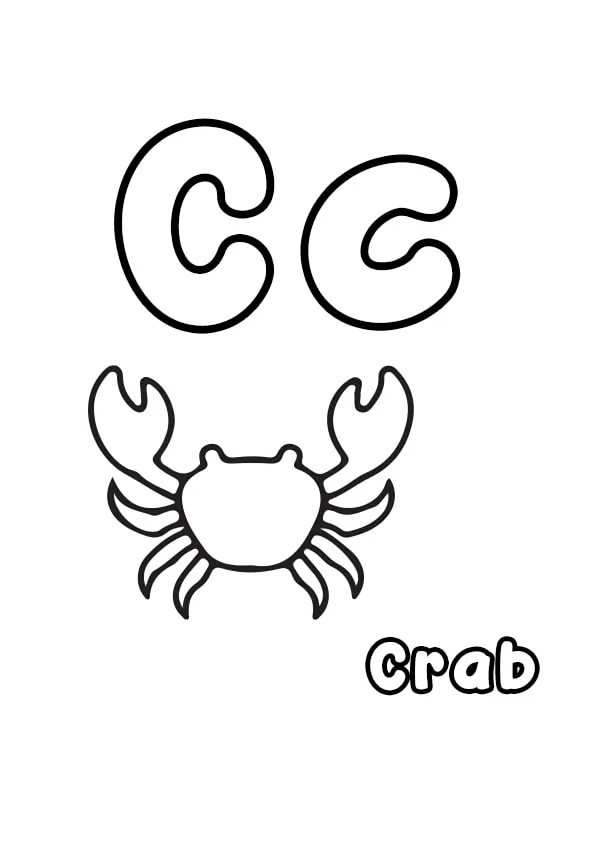 Letter C Colouring Pages