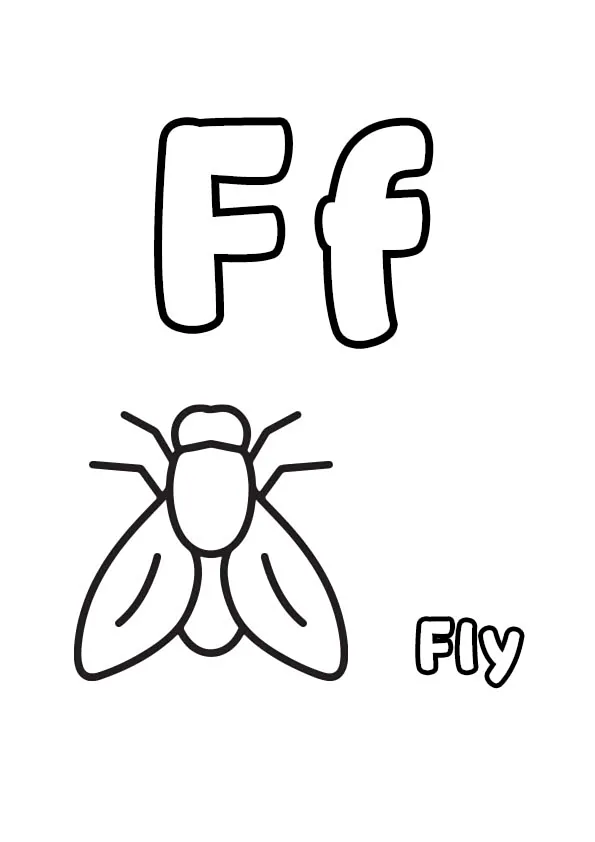 Letter F Colouring Pages