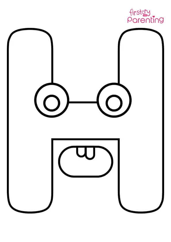 Letter H Coloring Page