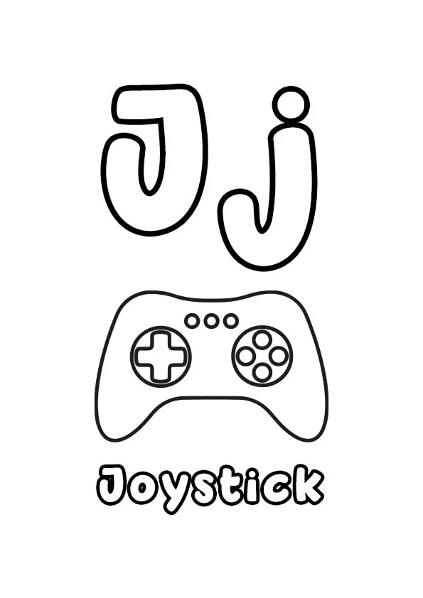 Letter J Colouring Pages