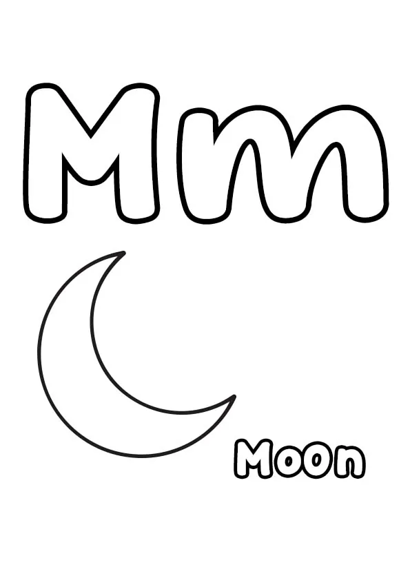 Letter M Colouring Pages