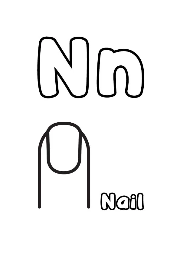 Letter N Colouring Pages Letter N Colouring Pages