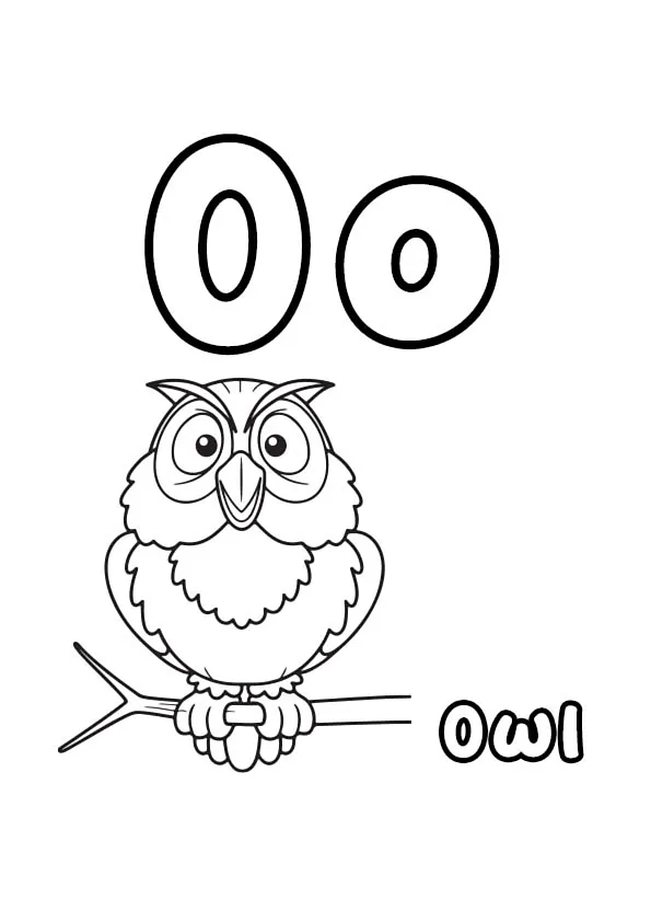 Letter O Colouring Pages
