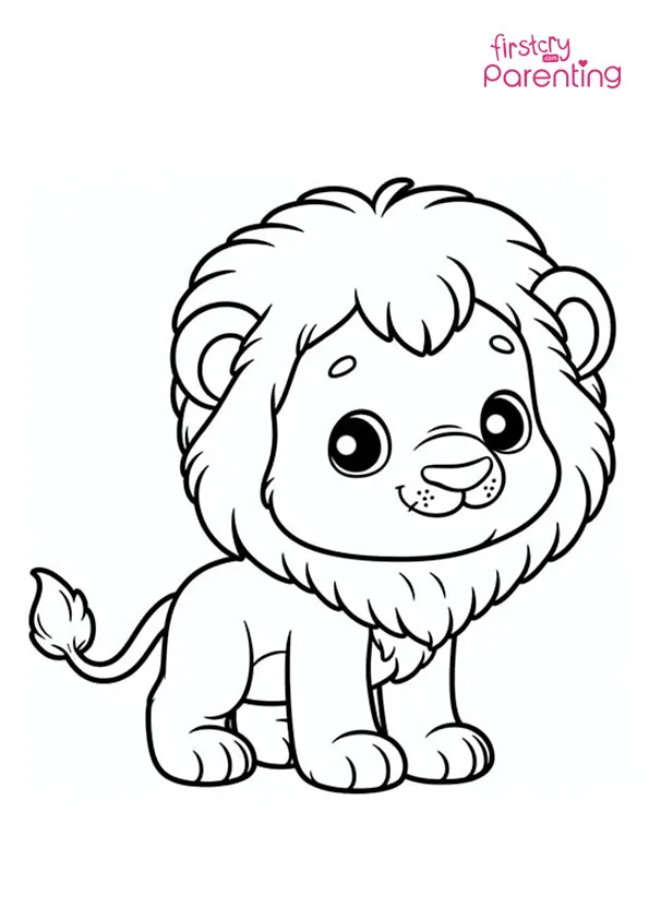 Lion Cub Coloring Page Colouring Pages