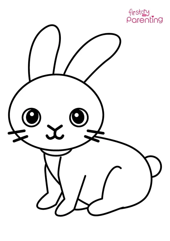 Lovely Rabbit Coloring Page Colouring Pages