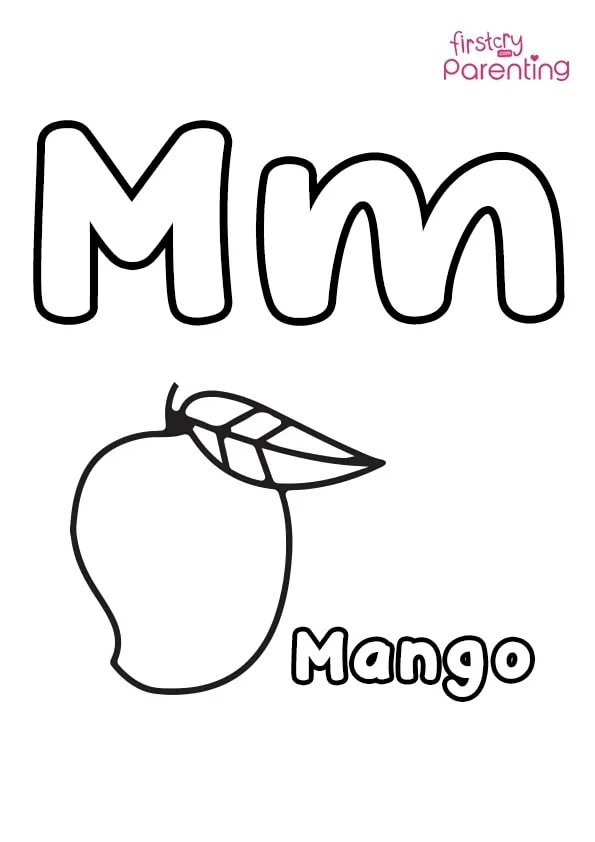 M For Mango Coloring Page Colouring Pages M For Mango Coloring Page Colouring Pages