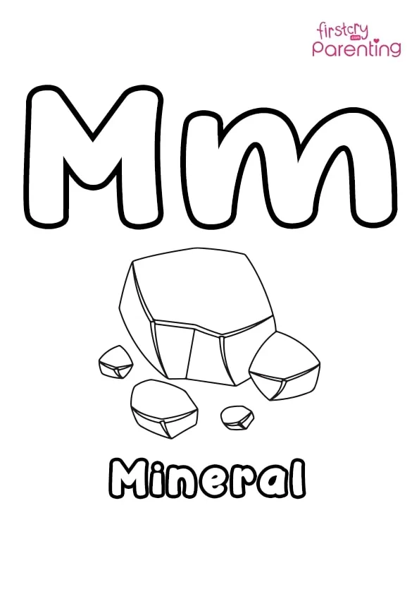 M For Mineral Coloring Page Colouring Pages M For Mineral Coloring Page Colouring Pages