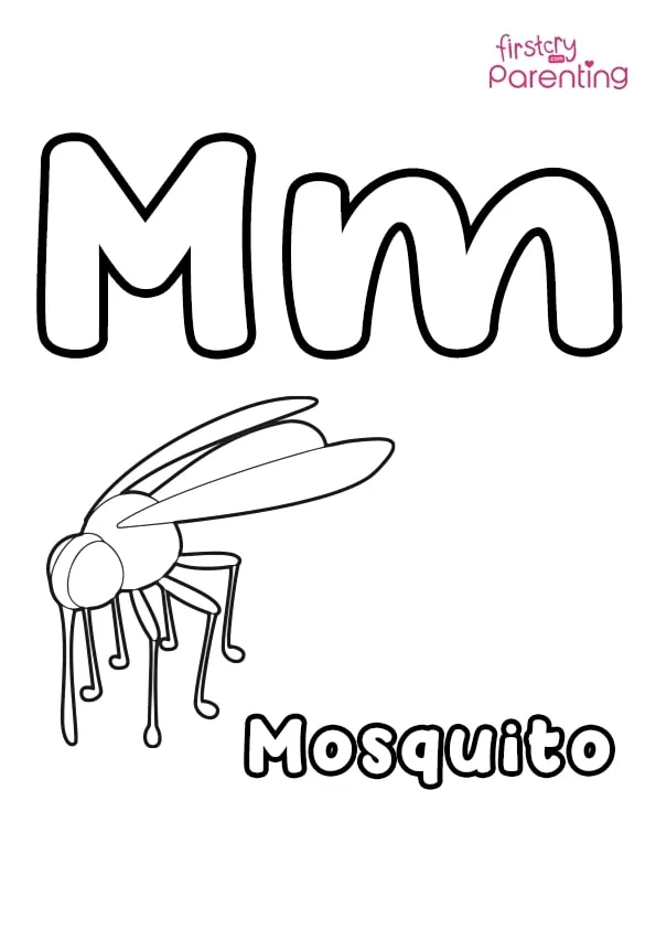 M For Mosquito Coloring Page Colouring Pages M For Mosquito Coloring Page Colouring Pages
