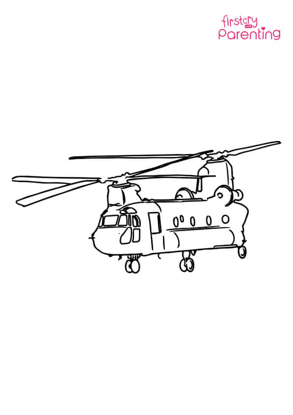 helicopter coloring pages
