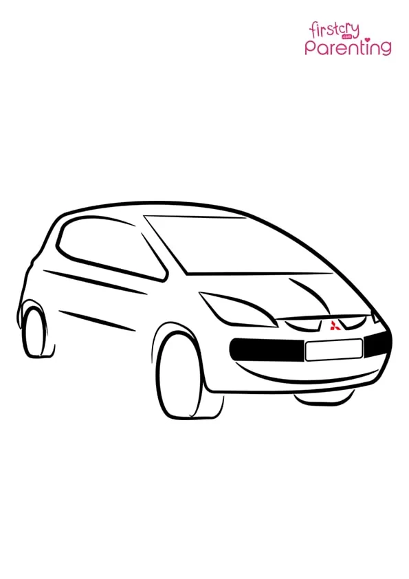 Mitsubishi Car Coloring Page Colouring Pages
