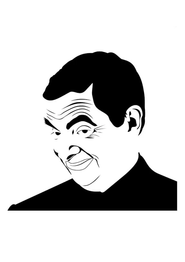 Mr Bean Colouring Pages Mr Bean Colouring Pages