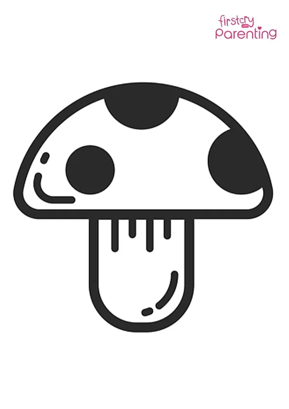 Mushroom Icon Food Sign Falt Coloring Page Colouring Pages Mushroom Icon Food Sign Falt Coloring Page Colouring Pages