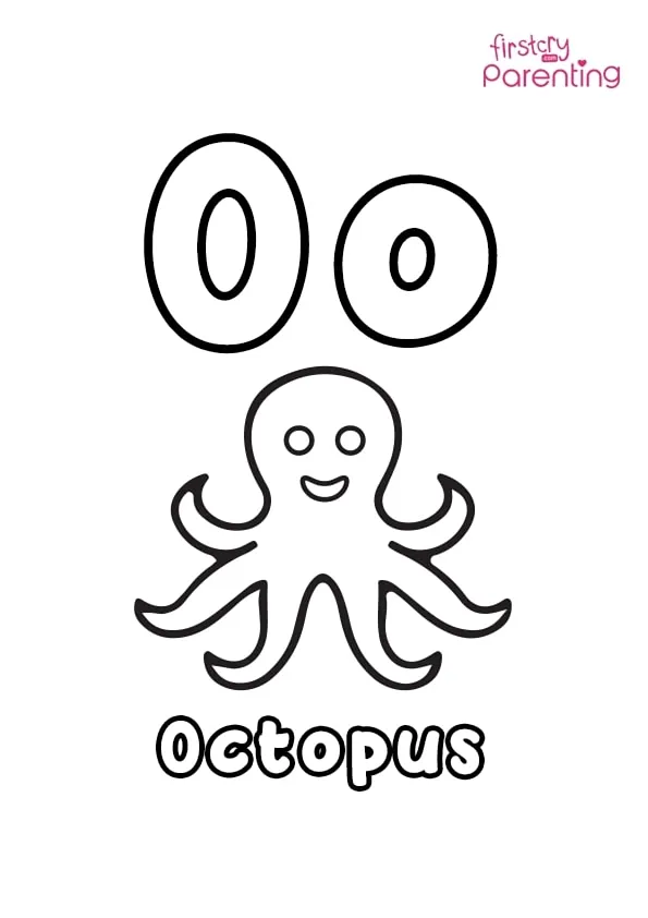 O For Octopus Coloring Page