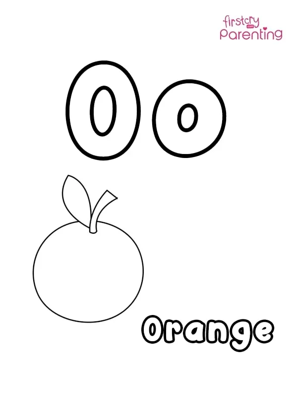 O For Orange Coloring Page