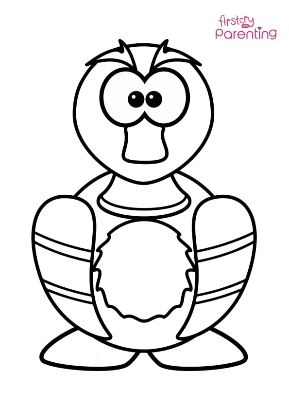 Ostrich Kid Coloring Page Ostrich Kid Coloring Page
