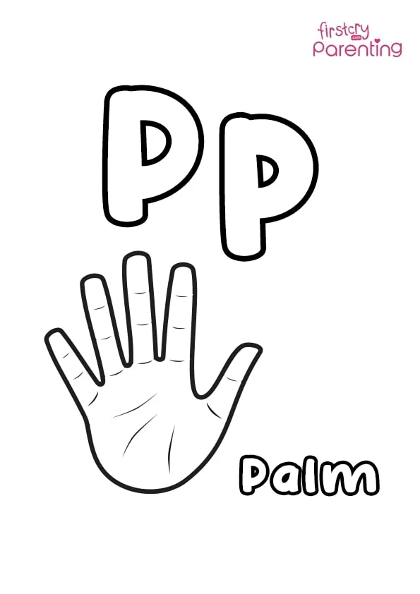 P For Palm Coloring Page Colouring Pages P For Palm Coloring Page Colouring Pages