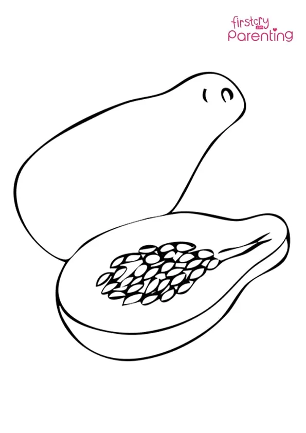 Papaya Coloring Page