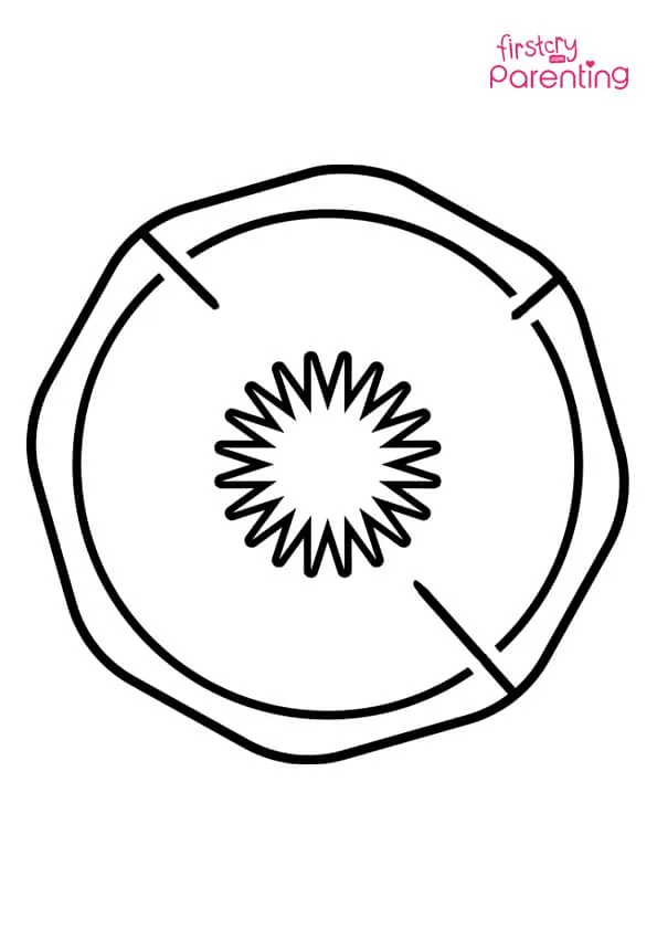 Pineapple Cut Coloring Page