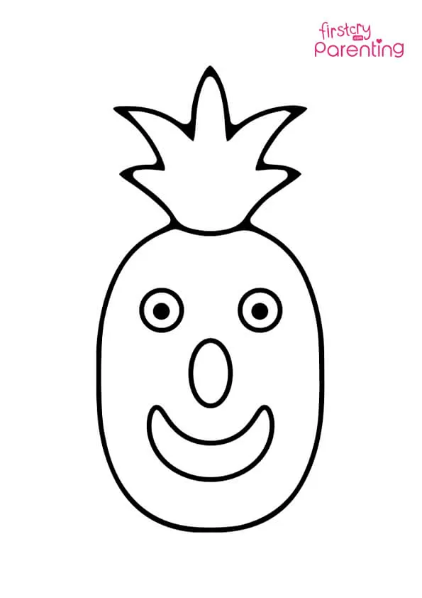 Pineapple Face Coloring Page