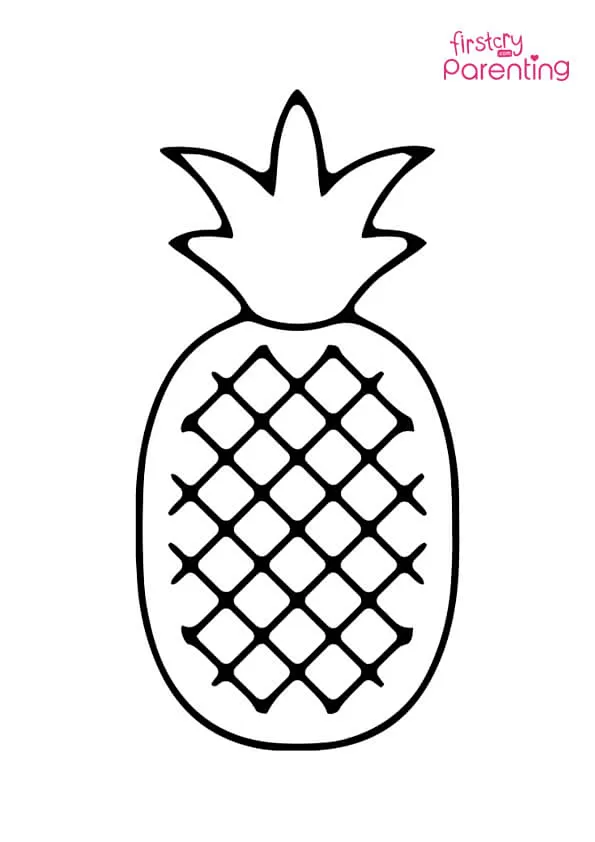 Pineapple Outline Coloring Page