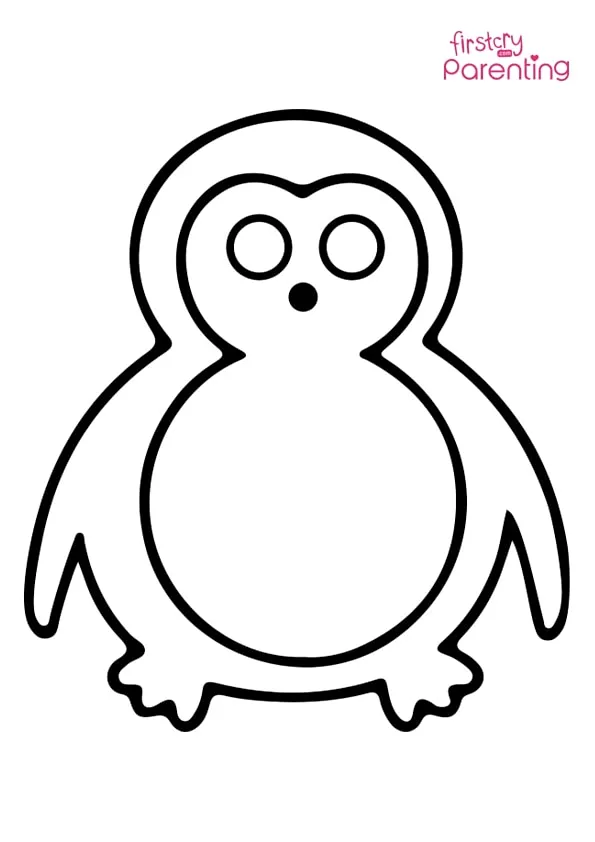 Polar Penguin With Top Hat Coloring Page Colouring Pages