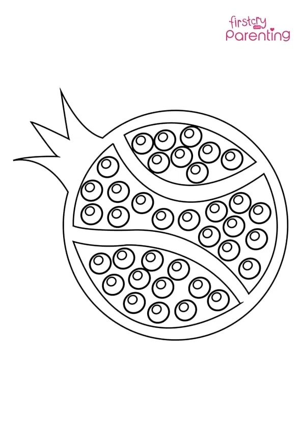 Pomegranate Coloring Page