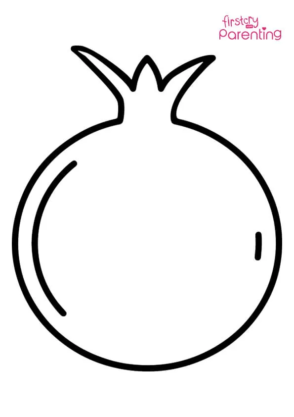 Pomegranate Outline Coloring Page