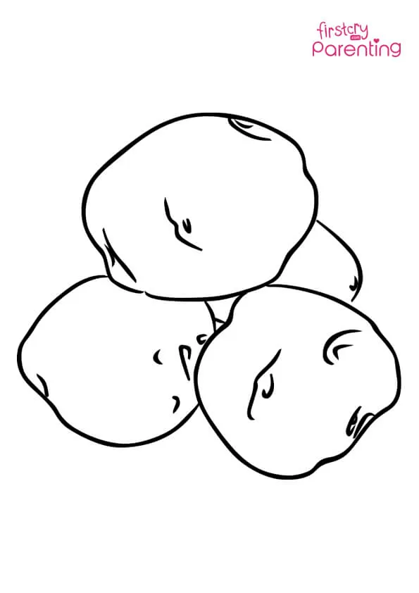 Potatoes Coloring Page Potatoes Coloring Page