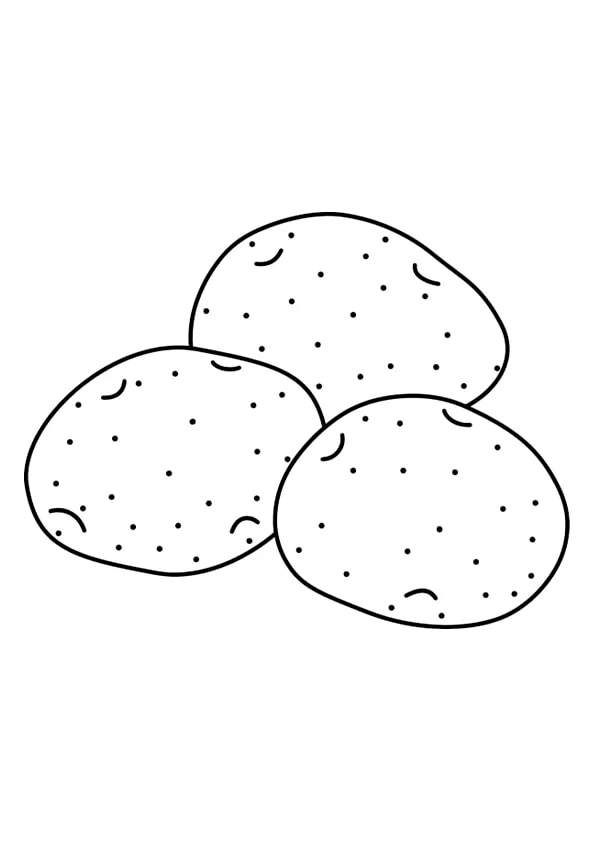 Potatoes Colouring Pages Potatoes Colouring Pages