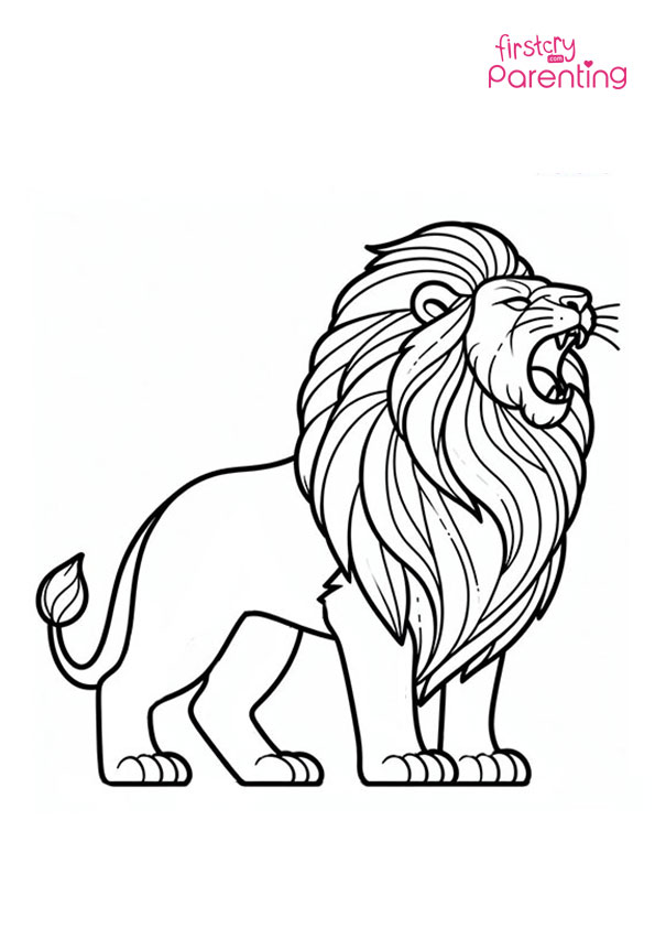 Roaring Lion Coloring Page