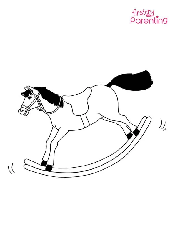 Rocking Horse Coloring Page Colouring Pages