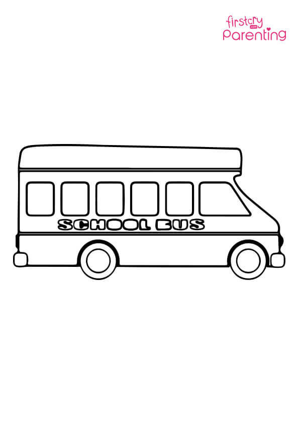 simple bus coloring pages