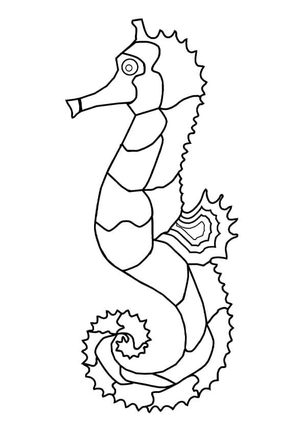 Sea Horse Colouring Pages