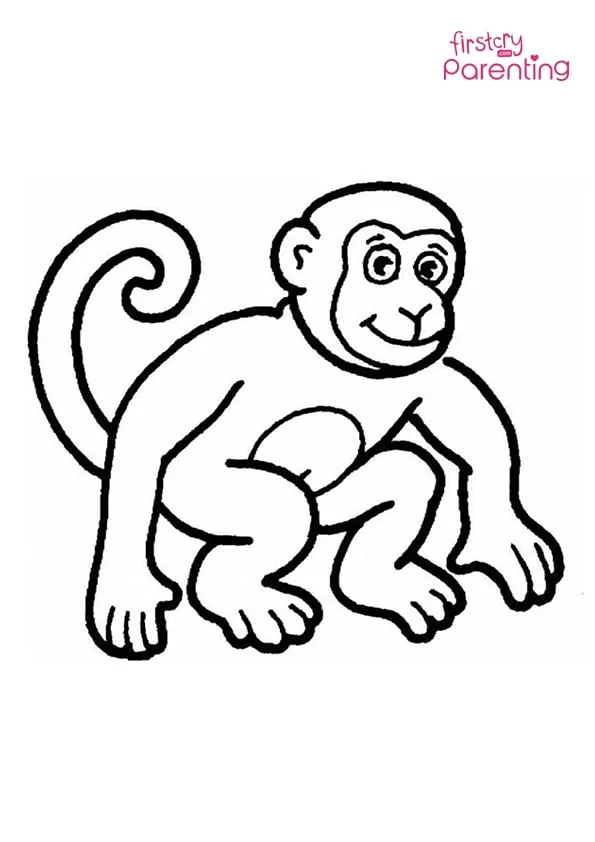 Seatting Monkey Coloring Page Colouring Pages Seatting Monkey Coloring Page Colouring Pages