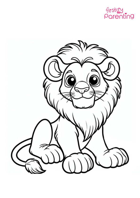 Simba Lion Coloring Page