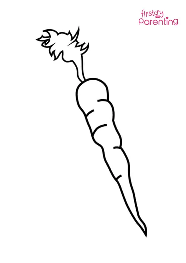 Simple Carrot Coloring Page