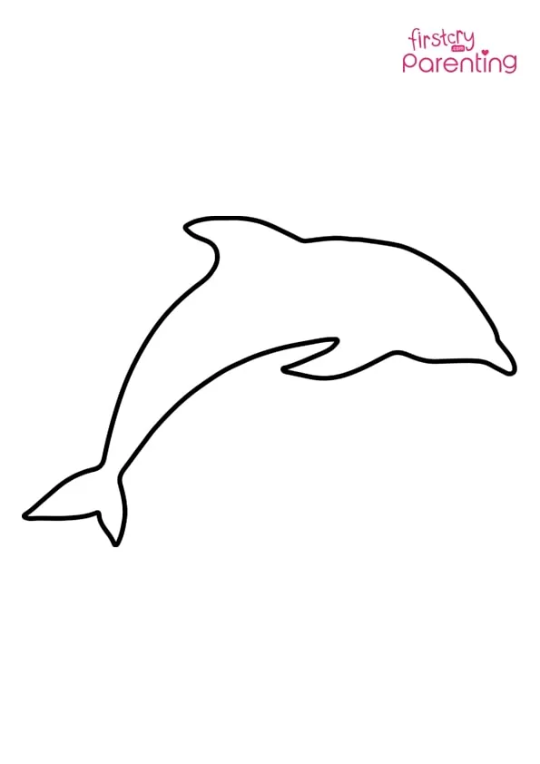 Simple Dolphin Coloring Page Colouring Pages
