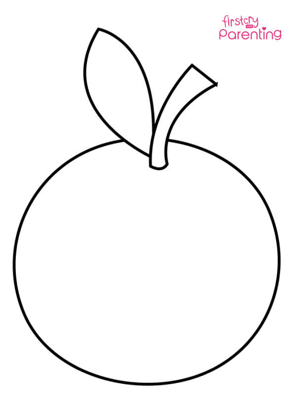 Easy Printable Orange Coloring Pages For Kids