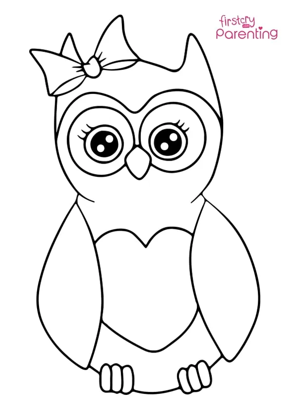 Simple Owl Coloring Page Colouring Pages Simple Owl Coloring Page Colouring Pages