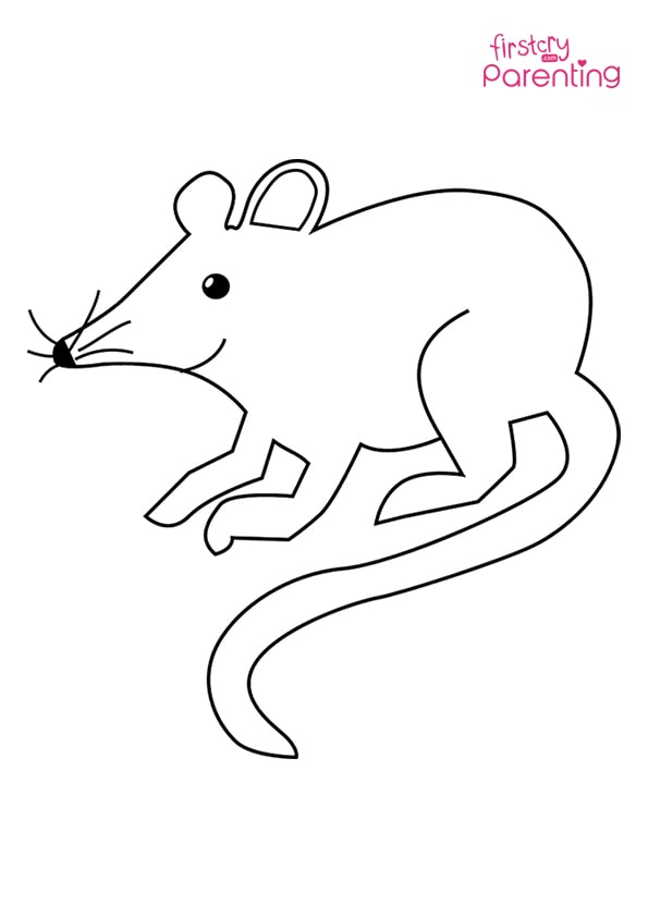 Small Rat Coloring Page for Kids | FirstCry Parenting