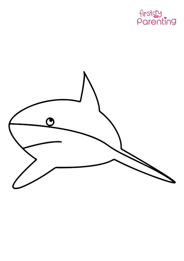 Simple Shark Coloring Page Colouring Pages Simple Shark Coloring Page Colouring Pages