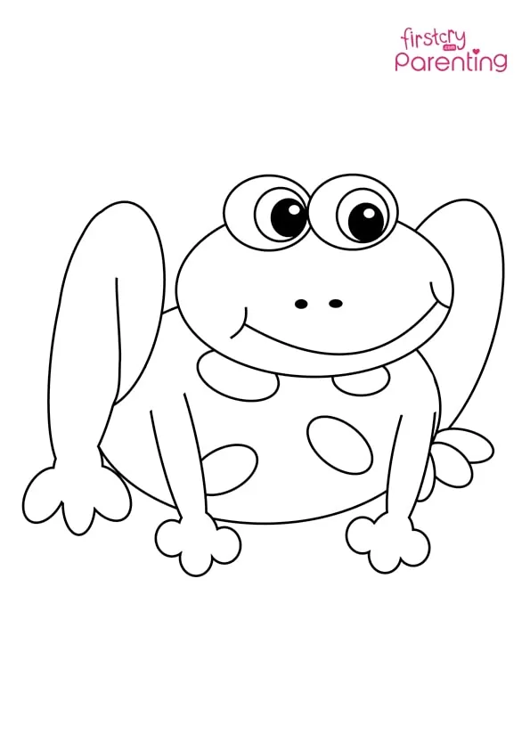 Sitting Cartoon Frog Coloring Page Sitting Cartoon Frog Coloring Page