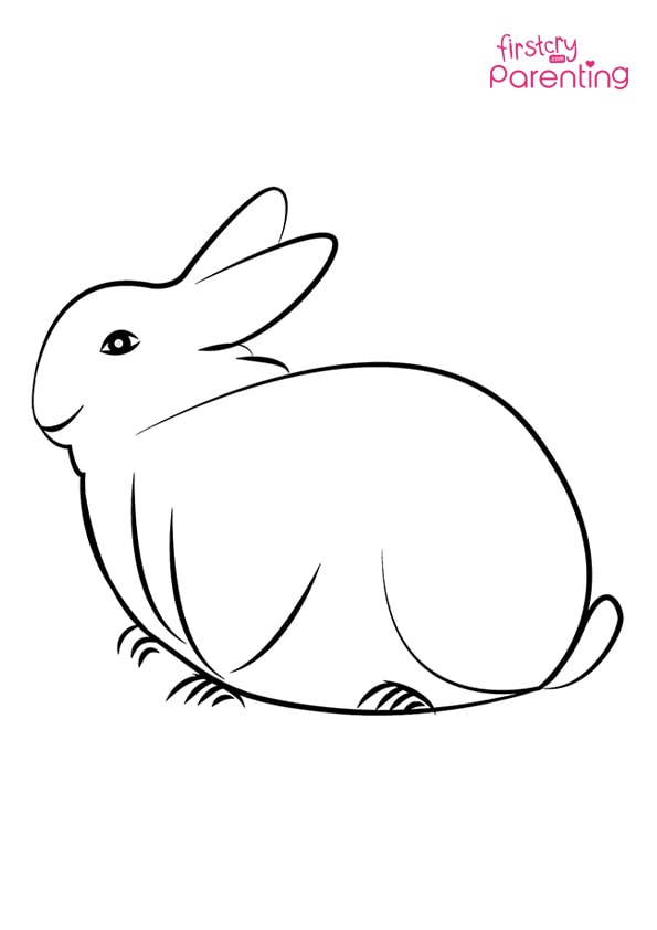 Sitting Rabbit Coloring Page