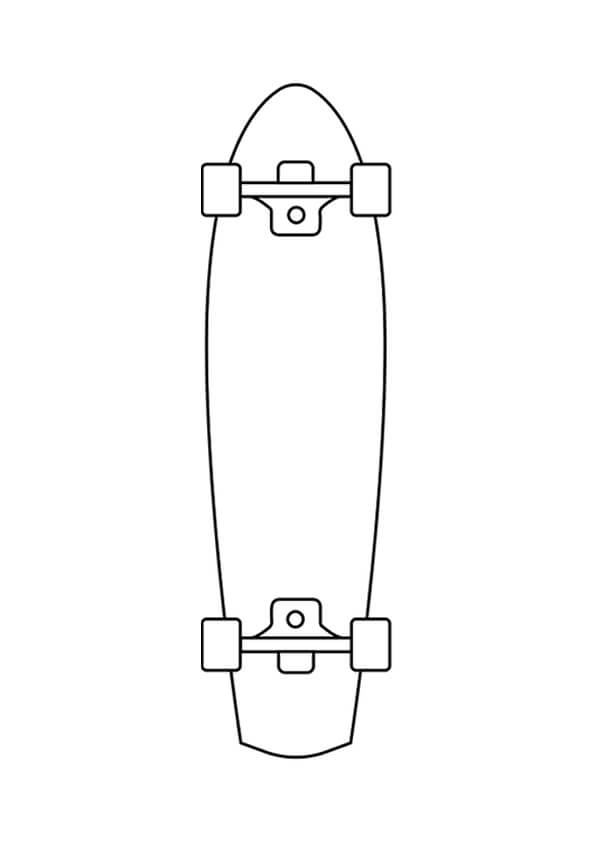 Skateboard Colouring Pages