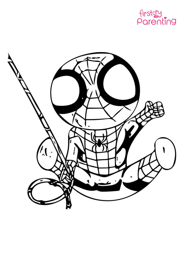 Spiderman Marvel Cartoon Avengers Coloring Page for Kids | FirstCry