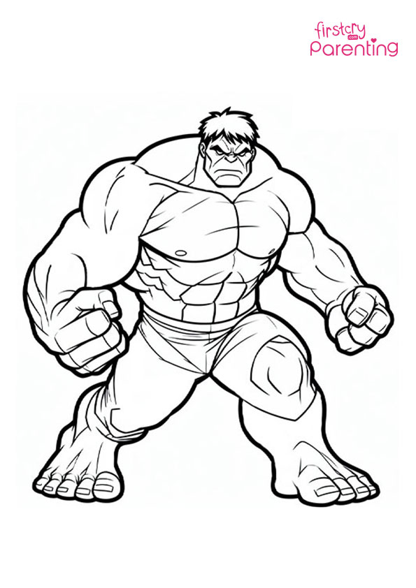 Strong Incredible Hulk Coloring Page