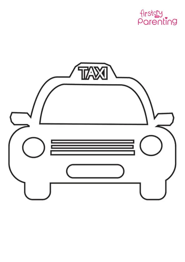 Taxi Coloring Page